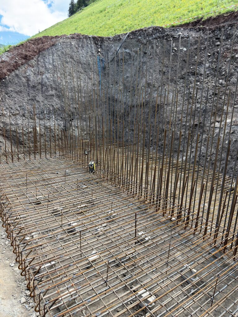 Ferraillage d’un mur de soutènement