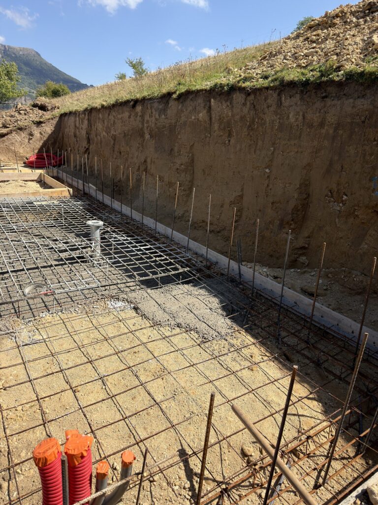 Ferraillage du radier à La Bourboule (63)